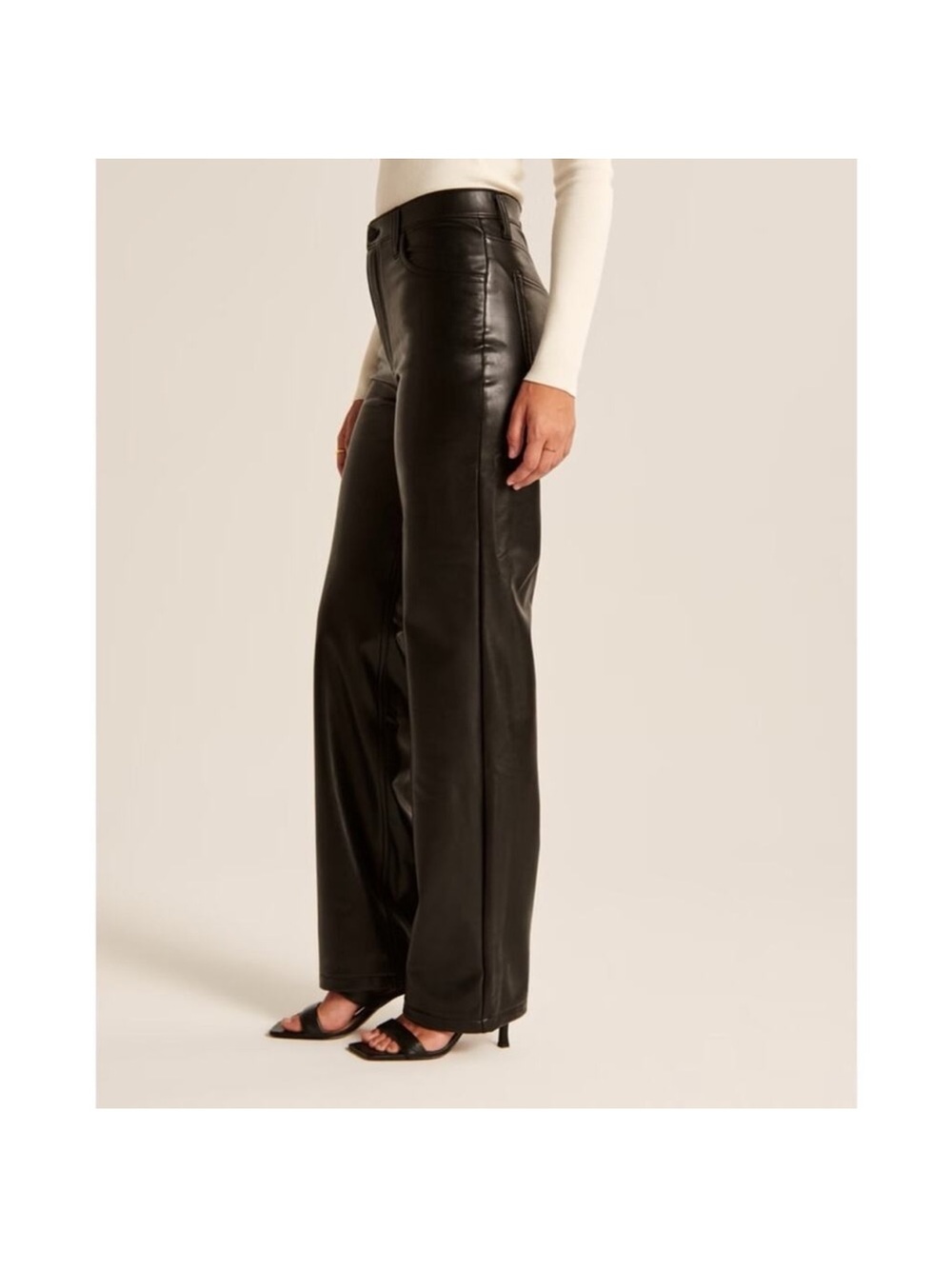 NEW: Express Black Buttery Soft Chic Leather Pants - Picture 2 of 13